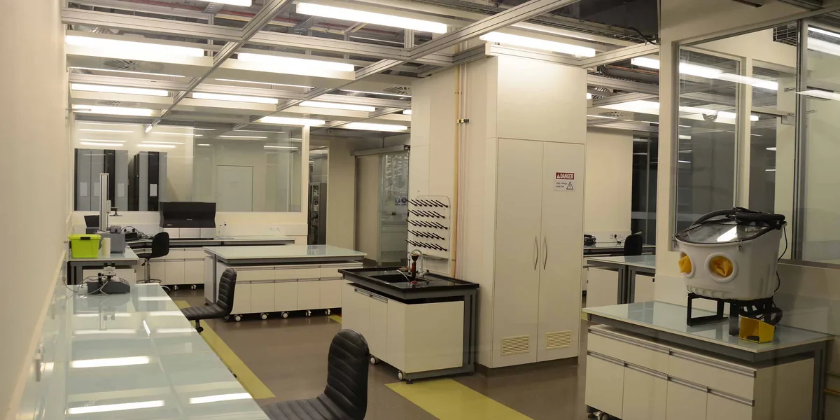FMCG R&D laboratory with colourful lab furniture in Mumbai