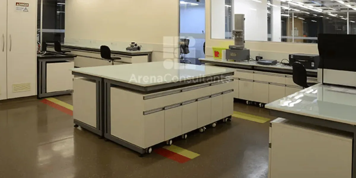Completed research laboratory designed by Arena Consultants