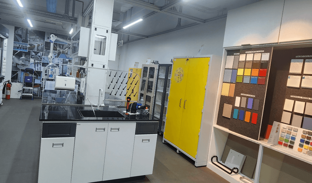 Technical Centre - lab furniture inveta eka Specialty Chemical Company, Juinagar, Navi Mumbai - Granite Tables, Spot Extractors - Lab Office Architecture and Interior Design by Arena Consultants