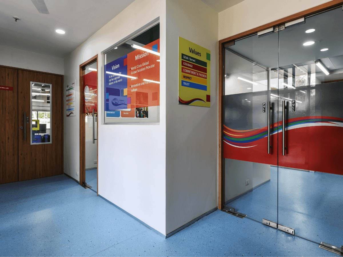 Entrance - Chemical Manufacturer in Pune - Lab Architecture and Interior design by Arena Consultants