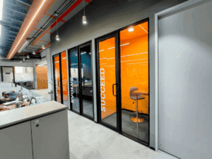 Chemical company in mumbai - Meeting rooms and passage area - Office interior by Arena Consultants