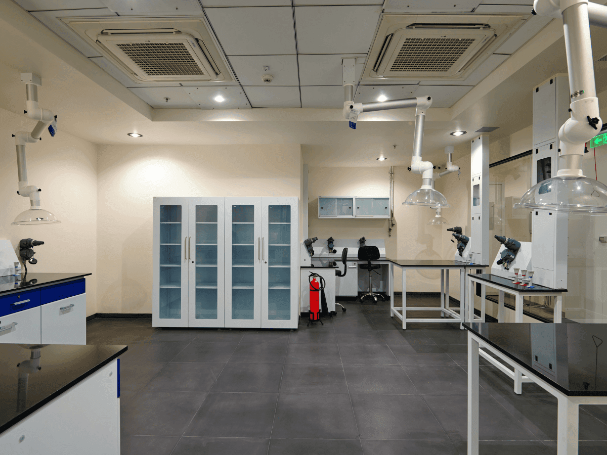Coating Resins and Additives manufacturer in Mumbai - Spot extractors, Storage Cabinets, Furniture - Lab Architecture by Arena Consultants